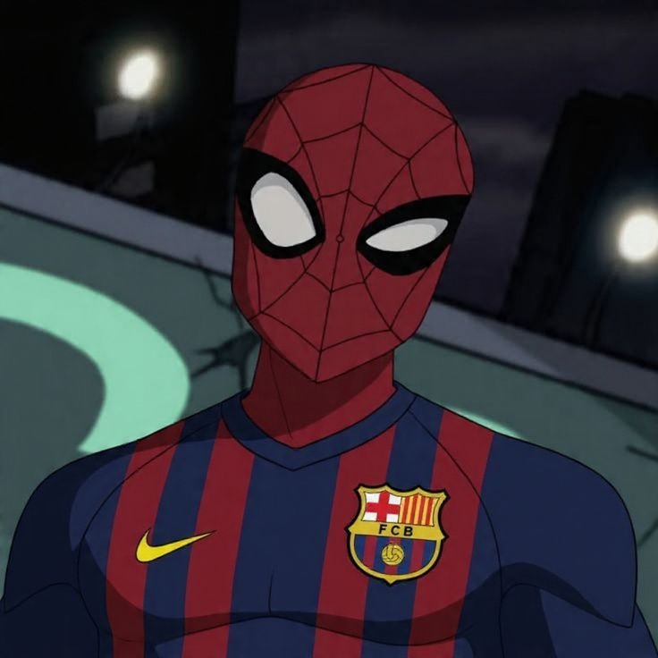 secret identity: spidey in a barça kit